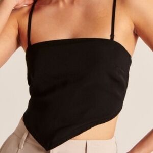 Abercrombie & Fitch Shirt Asymmetric Tie Back Spaghetti Strap Scarf Tank Small